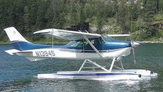 Cessna 182 Skylane Seaplane Takeoff [upl. by Lillith940]