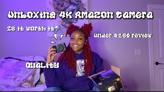 My First Vlogging Camera Unboxing Amazon 4K 100 camera [upl. by Anauqes]