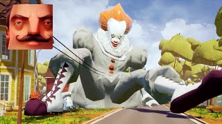 Hello Neighbor  My New Neighbor Big Pennywise  IT Act 2 Random Gameplay Walkthrough [upl. by Akinuahs267]