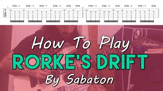 How To Play quotRorkes Driftquot By Sabaton Full Song Tutorial With TAB [upl. by Ronni]