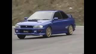 Keiichi Tsuchiya drifts classic Subaru WRX STi models Best Motoring [upl. by Orual]