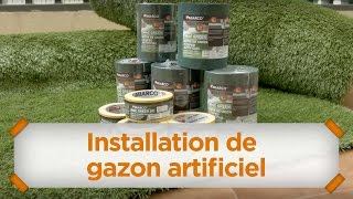 Comment installer un gazon artificiel avec nos rubans adhésifs d’union et de fixation – MIARCO [upl. by Lyrem]