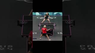 Table tennis womens best points paris2024 wtt worldtabletennis besttabletennis tabletennis tt [upl. by Nonregla]