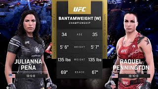 Julianna PEÑA vs Raquel PENNINGTON 🥊 UFC 5 Gameplay ufc5 ufc mma [upl. by Sandberg]