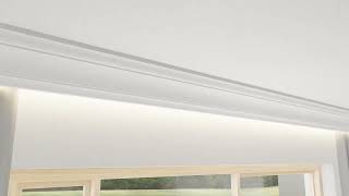 How to cover your Curtain Rod with cornice  presenting coving model FK01 from Homemercecom [upl. by Morita]