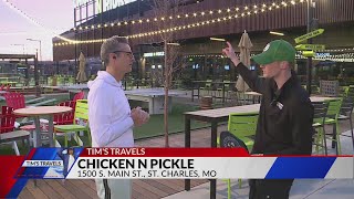 Check out one of the four outdoor court at Chicken N Pickle in St Charles County [upl. by Ellenej807]