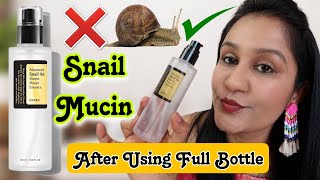 Cosrx Snail 96 Mucin Power Esssence Review India  after Finish full bottle of cosrx Snail mucin [upl. by Sato]