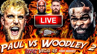 🔴UFC VEGAS 45 DERRICK LEWIS vs CHRIS DAUKAUS  JAKE PAUL vs TYRON WOODLEY 2 LIVE FREE FIGHT REACTION [upl. by Daune]