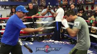 THE MACHINE HAS EVOLVED LUCAS MATTHYSSE SHOWS IMPROVED DEFENSE amp HEAD MOVEMENT DURING WORKOUT [upl. by Lowe568]