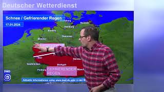 15012024 Unwetterinformation  Deutscher Wetterdienst DWD [upl. by Anivram]