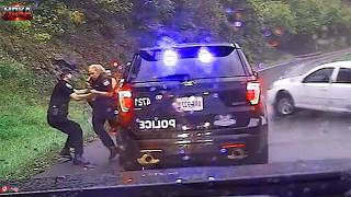 90 SHOCKING Moments When Cops Give Road Ragers Instant Karma [upl. by Davidoff]