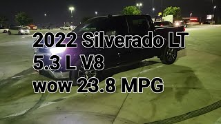 2022 Chevy Silverado LT 53 L V8 getting 238 mpg wow 😳 [upl. by Sinnek683]