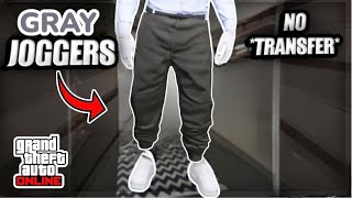 HOW TO GET GRAY JOGGERS IN GTA 5 ONLINE [upl. by Anabal]