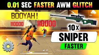 Awm 🔥 Sniper Trick amp Settings 10x Faster 😱  Awm Tips amp Tricks Free Fire  How To Use Awm Gun [upl. by Nylleoj]