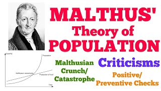 Malthusian Theory of Population  Malthusian CatastropheCrunch  Criticisms [upl. by Strain503]