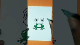 Coloring cute frogsdrawing shortsfeed shorts frogs colouring coloringpages [upl. by Ecirtnahs506]