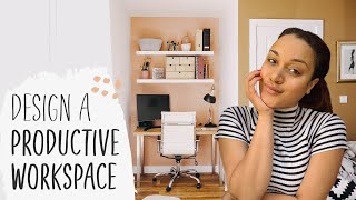 Work From Home  How To Design A Home DIY Office  Small Home Office Tour Tips 2022 [upl. by Ateekahs240]