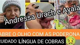 ABRA o OLHO COM AS PODERONA LINGUA de COBRA 🐍 😱 ANDRESSA E AYALLA [upl. by Nannah717]