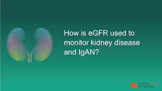 How is eGFR used to monitor kidney disease and IgAN [upl. by Ainsley563]