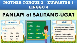 PANLAPI AT SALITANGUGATURI NG PANLAPIMTBMLE2KUWARTER1LINGGO4Teacher Ana [upl. by Manard562]