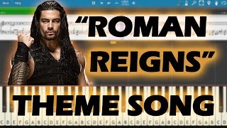 Wwe  Roman Reigns  Theme  Song  Easy  Piano  Tutorial  Staff  Notations [upl. by Trygve947]