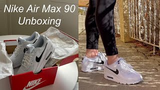 Nike Air Max 90 Unboxing  Details  Try on [upl. by Ahsielat]