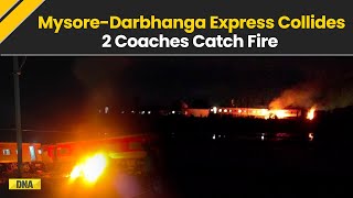 Tamil Nadu Train Accident MysoreThirubanga Train Coaches On Fire After Freight Collision [upl. by Yahsram655]