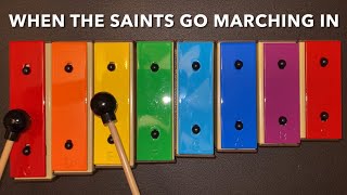 WHEN THE SAINTS GO MARCHING IN 👑  Song  Lyrics  Instrumental Music  How to Play on Xylophone 🎼🎵🎶 [upl. by Persse]