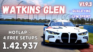 BMW M4 GT3  WATKINS GLEN 1429  HOTLAP  FREE SETUP  ACC v19 [upl. by Itagaki]