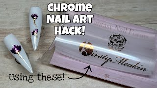 Chrome Nail Art Hack  Nail Sugar  Kirsty Meakin Fantasy Forms [upl. by Nichole894]