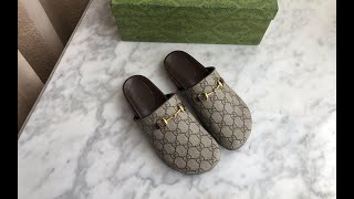 Gucci GG Supreme Horsebit Slipper Review [upl. by Lundin]