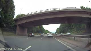 Driving on the M56 UK Motorway  IIWEY S1 Dual Dash Cam 1440P amp 1080P [upl. by Fantasia894]