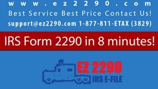 Form 2290 Online Filing 20192020  EFile HVUT Form 2290 With Ez2290com [upl. by Ramo]