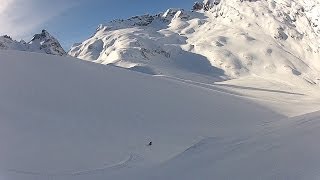 Col de Beugeant Gopro 2014 Aiguilles Rouges de Chamonix MontBlanc ski de randonnée  10334 [upl. by Ennail]