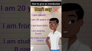 How to give an introduction education english shorts [upl. by Desmond]