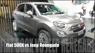 Fiat 500X 2016 vs Jeep Renegade 2016 [upl. by Eissolf]