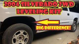 2004 Chevrolet Silverado 2 wheel drive lift  leveling kit Install [upl. by Pammi438]