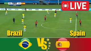 Brazil vs Spain Football Live Score  International Friendly 2024  Live football match today [upl. by Lebanna]