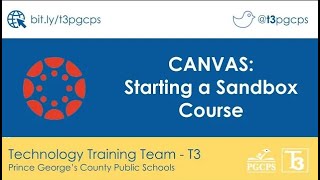 PGCPS CANVAS Creating a Canvas Sandbox [upl. by Noicpecnoc285]