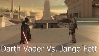 Darth Vader Vs Jango Fett  Star Wars Battlefront [upl. by Atlas193]