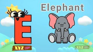 E Phonics Sound  ABC Phonics For Kids  Nursery Rhymes amp Kids Songs [upl. by Siari]