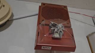 SpaceAge VA4BLRA24DHA24D MFA rebranded Fire Alarm Strobe Plate Test [upl. by Nanon]