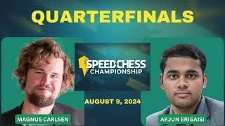 SpeedChess Championship 2024  QuarterFinals  GM Magnus Carlsen vs GM Arjun Erigaisi [upl. by Dhruv]