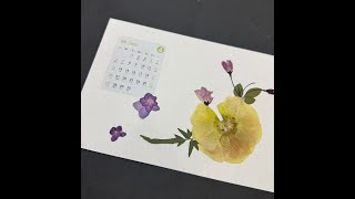 Pressed Flower Calendar2025 New Year CalendarApril 押花月历 4月 SD 480p [upl. by Jeniece732]