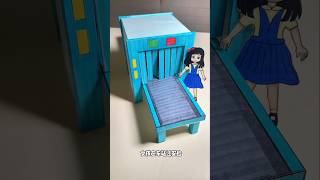 A Story Of Ticket Examiner 👮‍♂️mini wood toywoodworking art skill  hand craft ytshorts [upl. by Anial]