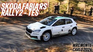 Rally Racing Highlight  Tes For Rally Montecarlo 2024  Skoda Fabia RS Rally2 by Oliver Solberg [upl. by Milissent961]