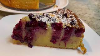 Blueberry Limoncello Mascarpone Ricotta Cake Easy Italian recipe [upl. by Clintock]