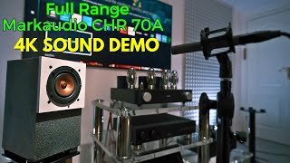 Markaudio CHR 70A  4quot Full Range speakers Sound Demo [upl. by Yslek]