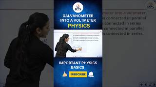 Physics Made Easy Galvanometer to Voltmeter  Physics Basics physics shorts  Harshita Maam [upl. by Horatio]