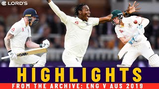 Smith v Archer Stokes Ton amp Labuschagnes Ashes Debut  Classic Match  Eng v Aus 2019  Lords [upl. by Aneeras]